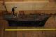 Huge Antique Model Ship Pond Boat Maritime Ship With Metal Hull And Wood Top Old Model Ships photo 5