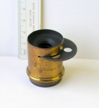 Early 19th.  C.  Brass Microscope ? Accessory: Eyepiece With Variable Aperture photo