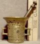 X - Solid Brass Small Two Handle Mortar & Matching 3 1/2 