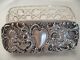1903 Hallmarked Birmingham England Sterling Top Crystal Trinket Box With Cupids Boxes photo 3