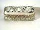 1903 Hallmarked Birmingham England Sterling Top Crystal Trinket Box With Cupids Boxes photo 4