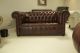 Antique Early 20thc Leather Chesterfield Sofa In Hand Dyed Russet Leathers 1900-1950 photo 1