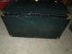Antique Flat Top Steamer Travel Railroad Trunk Storage Chest With Inserts 1900-1950 photo 8