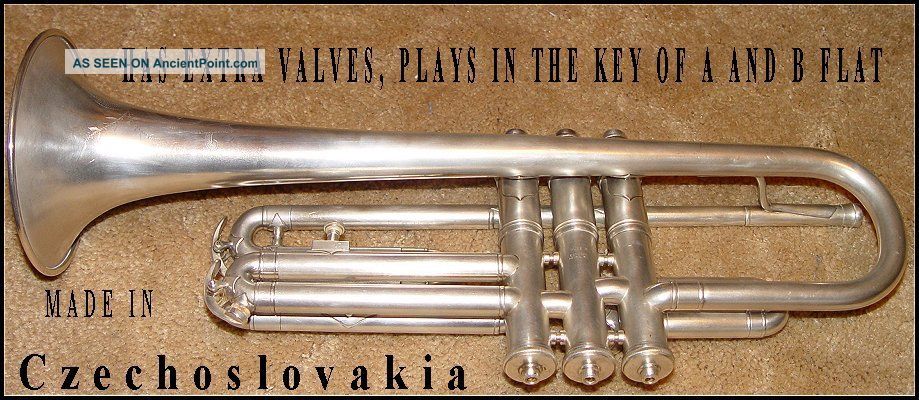 Vintage Czech Cornet In Wonderful Condition Circa 30 ' S Or So. . Brass photo