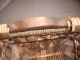 Vintage Hand Crafted Woven Splint Shaved Wood & Twine Splint Basket W/handles Primitives photo 5