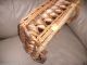 Vintage Hand Crafted Woven Splint Shaved Wood & Twine Splint Basket W/handles Primitives photo 7