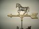 Antique Prancing Horse Weathervane/copper Ball/directionals / Rod & Stand Primitives photo 1