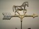 Antique Prancing Horse Weathervane/copper Ball/directionals / Rod & Stand Primitives photo 3