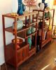 Pair Fine Vintage Chinese Hardwood Display Shelves Etageres Huanghuali Cabinets photo 7