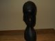 Older Vintage Ebony Wood Hand Carved African Tribal Art Bust Statue Sculptures & Statues photo 1