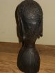 Older Vintage Ebony Wood Hand Carved African Tribal Art Bust Statue Sculptures & Statues photo 3