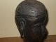 Older Vintage Ebony Wood Hand Carved African Tribal Art Bust Statue Sculptures & Statues photo 5