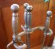 Antique Heavy Cast Iron Fireplace Tool Set Hearth Arts Crafts Style Mission Hearth Ware photo 1