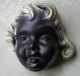 Vintage Mid Century German Ceramic Head Wall Mask Girl Face 50 ' S - 60 ' S Figurines photo 1