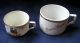 Pair Vintage Porcelain German & Hungary - Zsolna Coffee Cocoa Cups 40 ' S/50 ' S Cups & Saucers photo 5