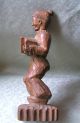 Antique Vintage Wooden Figure Accordion Player Musician Hand - Carved Carved Figures photo 10