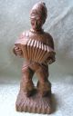 Antique Vintage Wooden Figure Accordion Player Musician Hand - Carved Carved Figures photo 5