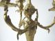 Stunning Pair Of French Art Nouveau Candelabras 1900 - Heavy Solid Bronze - Metalware photo 5