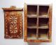 Old Vintage Hand Carved / Hand Crafted Wooden Spice Box India photo 2