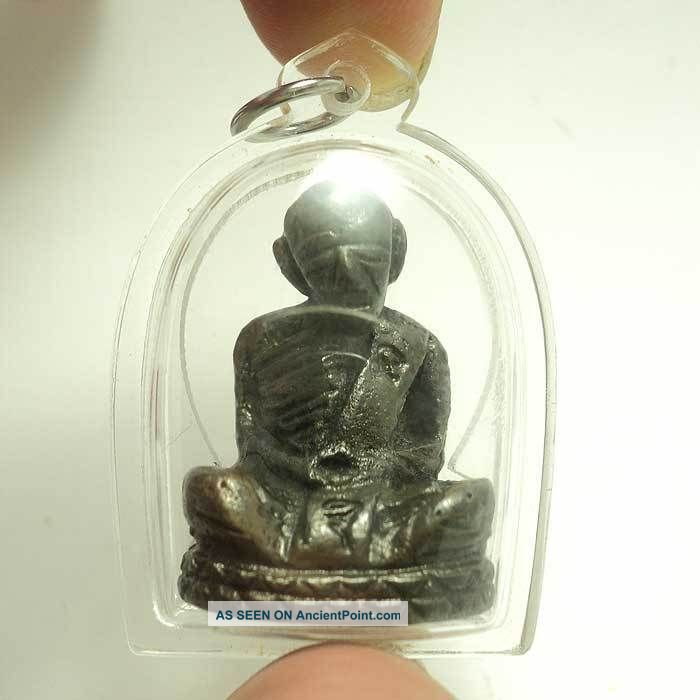 Old Casting Ancient Style Statue Lp Tim Yantra Real Thai Amulet Amulets photo