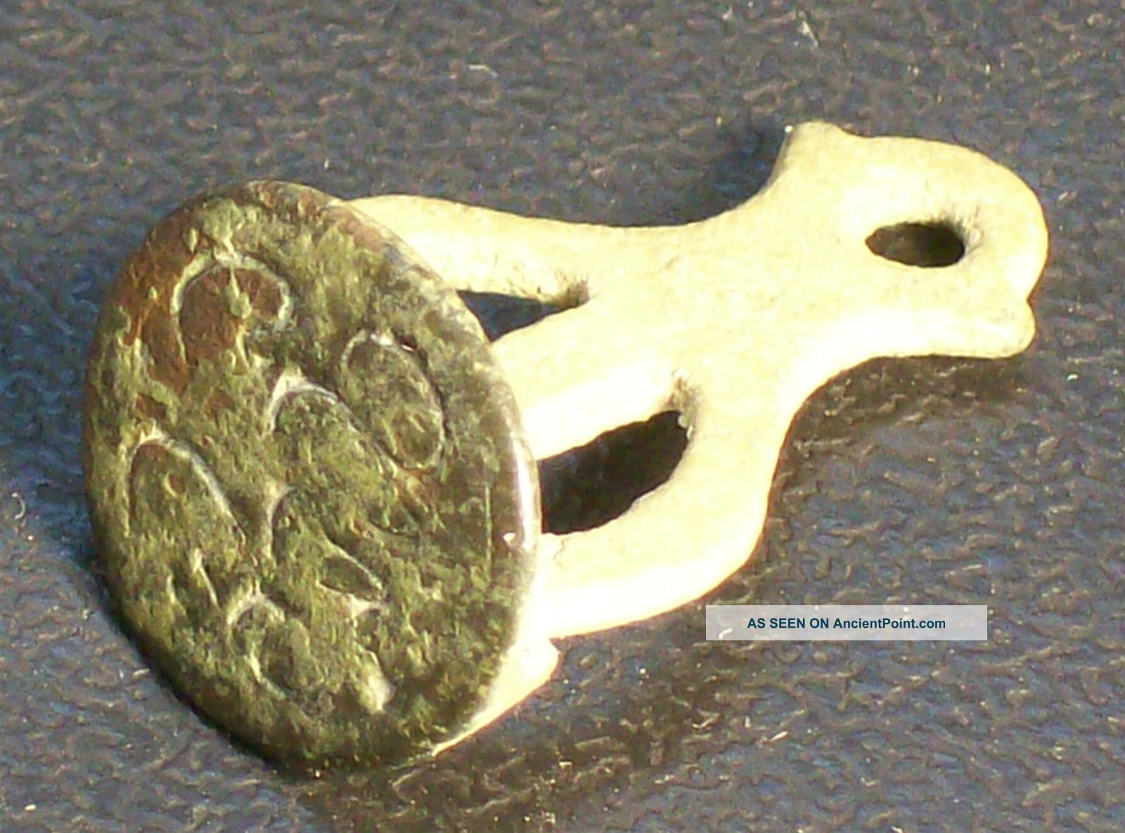 Old Ottoman Islamic Antique 18th Century Bronze Personal Seal Wax Stamp Islamic photo