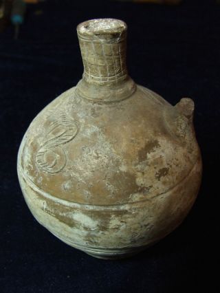 An Ancient Roman Pottery Ewer,  Incised Decoration.  Nr photo