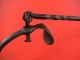 Large Antique Decorated Iron Oil Lamp With Hanging Hook,  18th Century Ad. Lamps photo 2