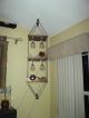 Vintage Antique Hanging Wine Rack Nautical Boat Wood Canvas Bottle Valet Mobil Other photo 1