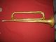 Vintage Antique Bugle Trumpet U S Regulation Brass Wind Instrument Brass photo 1