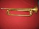 Vintage Antique Bugle Trumpet U S Regulation Brass Wind Instrument Brass photo 2