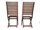 Teak Folding Patio Chairs Vintage Retro Mid-Century Modernism photo 1