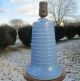 1930 ' S Red Wing Pottery Lamp Base Blue Glaze Art Deco Stacked Ring Modern Design Mid-Century Modernism photo 1