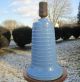 1930 ' S Red Wing Pottery Lamp Base Blue Glaze Art Deco Stacked Ring Modern Design Mid-Century Modernism photo 2