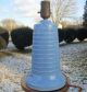 1930 ' S Red Wing Pottery Lamp Base Blue Glaze Art Deco Stacked Ring Modern Design Mid-Century Modernism photo 3