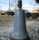 1930 ' S Red Wing Pottery Lamp Base Blue Glaze Art Deco Stacked Ring Modern Design Mid-Century Modernism photo 4