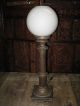 Vtg Mid Century Modern Globe Ball Shade Lamp Parlor Banquet Light Lamps photo 10