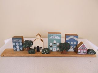 Wooden Country Town Shelf Sitter photo