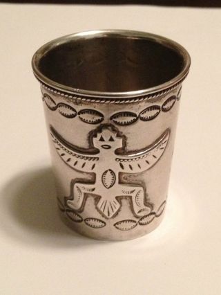 Rare Handmade Sterling Silver Beaker/cup photo