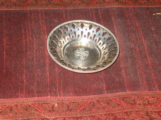 925 Fine Sterling Silver Cut Out Pierce Pin Dish /bowl photo