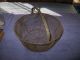 Vintage Footed Metal Wire Mesh Egg Or Shellfish Basket With Handle And Hook Primitives photo 1