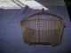 Vintage Footed Metal Wire Mesh Egg Or Shellfish Basket With Handle And Hook Primitives photo 4