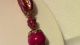 Vintage 1950s Cranberry Red Gold Flecked Murano Italian Art Glass Bead Necklace Mid-Century Modernism photo 5