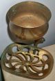 Vintage Antique Victorian Brass Soap & Cup Holder Bathroom Hardware Wall Mount Plumbing photo 3