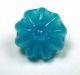 Antique Charmstring Glass Button Turquoise Candy Mold Dimi Swirl Back Buttons photo 1