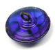 Antique Glass Swirl Back Button Cobalt Blue Dome W/ Gold Sparkle Buttons photo 2
