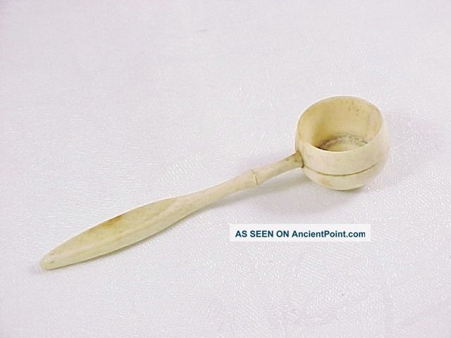 Antique Miniature Small Cow Bone Ladle,  Scoop,  Spices,  Apothecary,  Scrimshaw Other photo