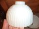 2 Vintage Art Deco Milk Glass Lamp Shades Art Deco photo 2