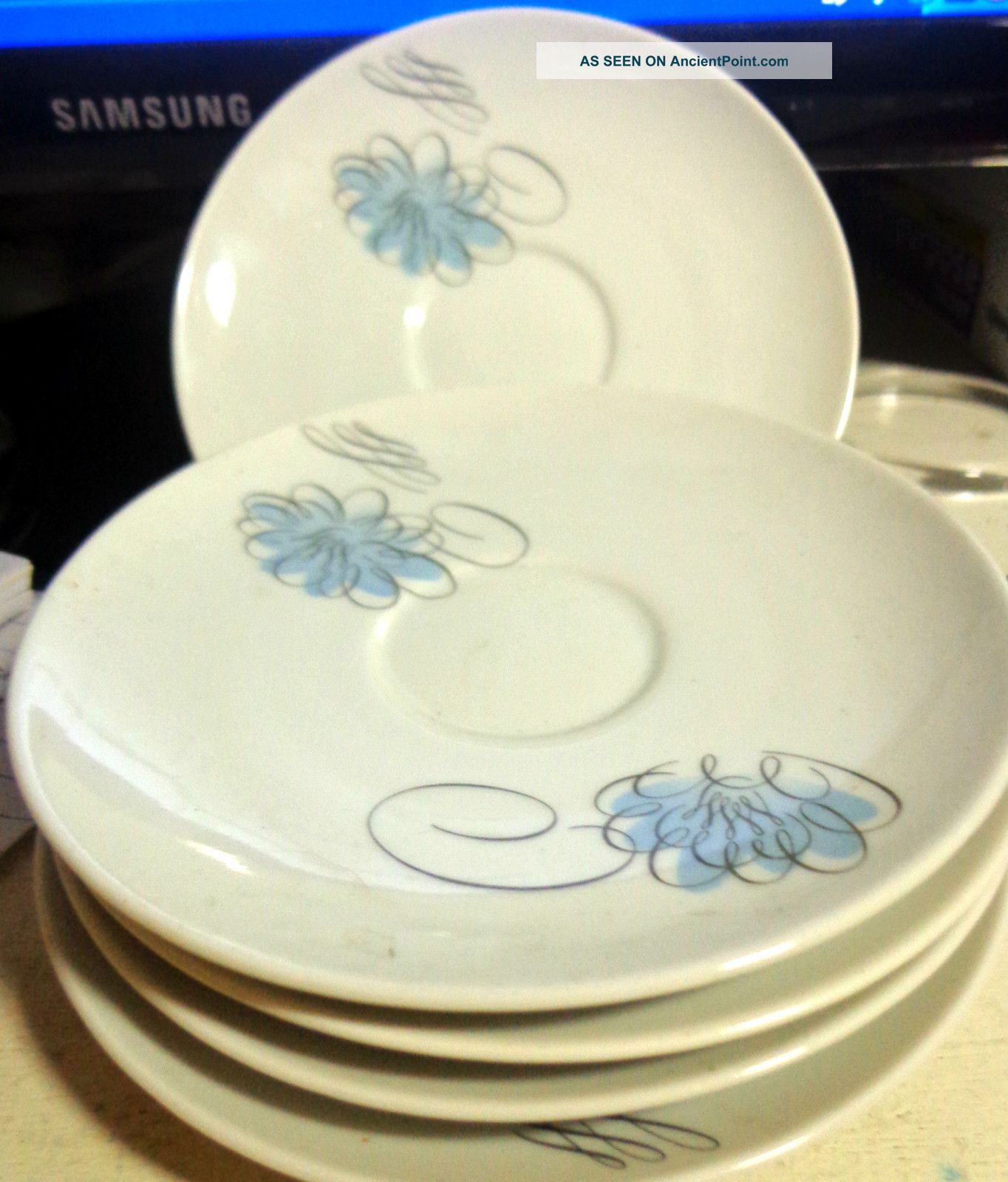 Mid Century Modern,  1950s,  Raymond Loewy Reflections Pattern: Set,  Lot 5 Saucer Mid-Century Modernism photo