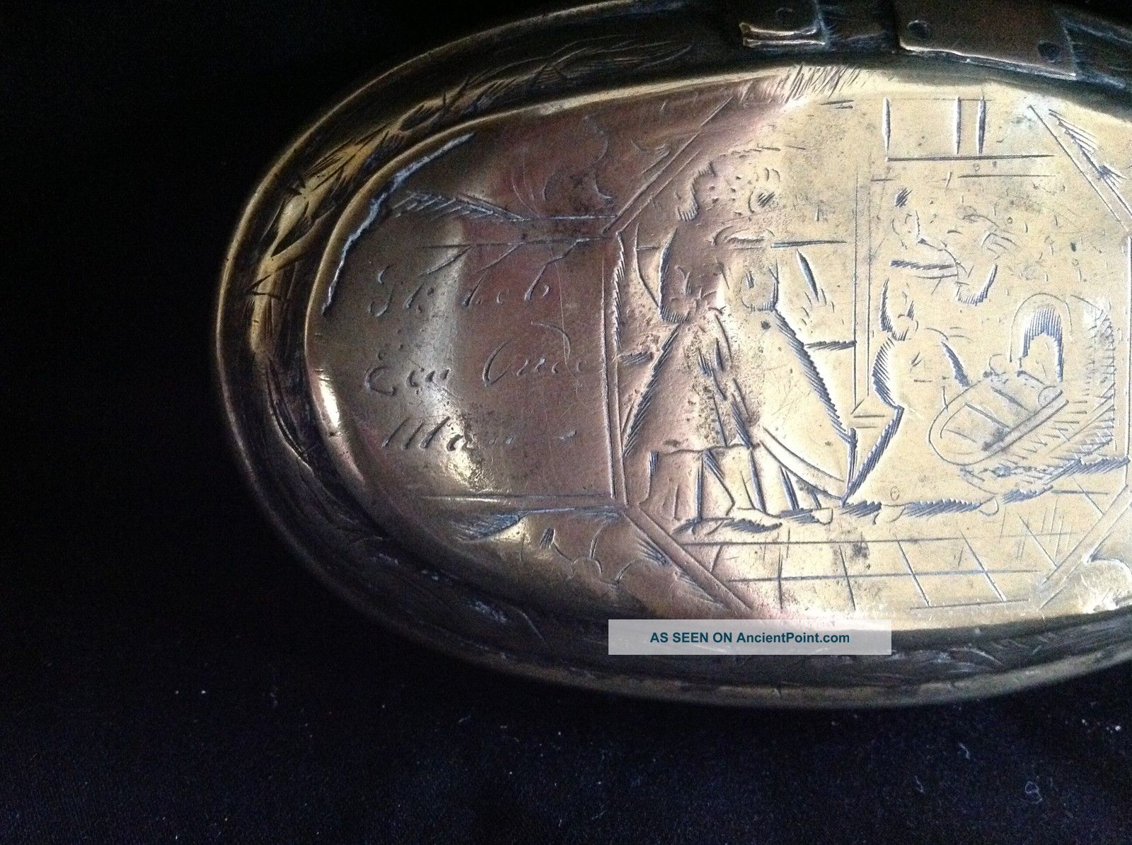 Brass Tobacco Box,  18th Century,  1700 - 1750 Metalware photo