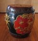 Antique Hand Crafted Asian Lacquered Gilded Rice Bucket Baskets photo 7